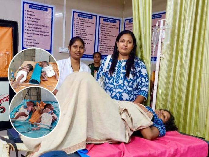 A woman in Melghat gave birth to four daughters; childbirth become a topic of discussion | मेळघाटातील महिलेने दिला चार मुलींना जन्म; प्रसूती ठरली चर्चेचा विषय A woman in Melghat gave birth to four daughters; childbirth become a topic of discussion | मेळघाटातील महिलेने दिला चार मुलींना जन्म; प्रसूती ठरली चर्चेचा विषय