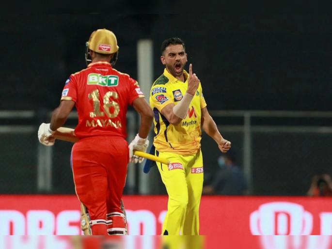 IPL 2021, CSK vs PBKS T20 Live : Deepak Chahar 4-13 in 4 overs; brillient Run out & catch from Ravindra Jadeja, Video | IPL 2021, CSK vs PBKS T20 Live : दीपक चहरचा 'कहर, पंजाबचा निम्मा संघ माघारी; रवींद्र जडेजा बनला 'सुपर मॅन', Watch Video