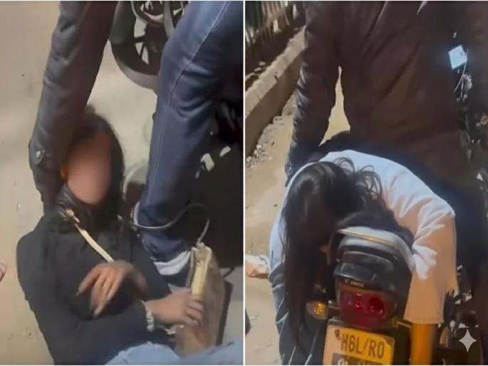 Thrilling incident in Delhi Drunk young woman rides Rapido driver humanity becomes safety shield | दारुच्या नशेत रस्त्यावर कोसळणाऱ्या मुलीला रॅपिडो चालकाने सावरले; माणुसकीचा व्हिडिओ व्हायरल