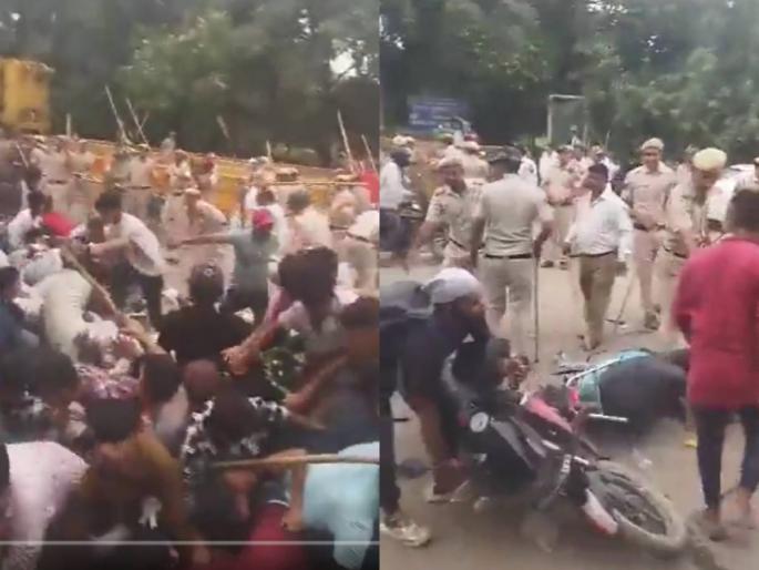 moharram procession delhi nangloi uncontrollable crowd stone pelting police lathicharge | दिल्लीत मोहरमच्या मिरवणुकीत गोंधळ, आयोजकांशी वाद; जमावाकडून पोलिसांवर दगडफेक moharram procession delhi nangloi uncontrollable crowd stone pelting police lathicharge | दिल्लीत मोहरमच्या मिरवणुकीत गोंधळ, आयोजकांशी वाद; जमावाकडून पोलिसांवर दगडफेक