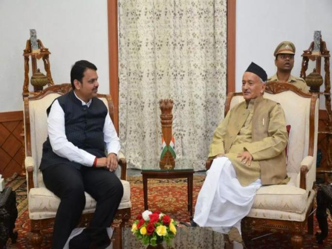 Former CM and Leader of the Opposition Devendra Fadnavis meets Governor Bhagat Singh Koshari mac | देवेंद्र फडणवीस राज्यपालांना भेटले, दोन महत्त्वाच्या विषयांवर सविस्तर बोलले! Former CM and Leader of the Opposition Devendra Fadnavis meets Governor Bhagat Singh Koshari mac | देवेंद्र फडणवीस राज्यपालांना भेटले, दोन महत्त्वाच्या विषयांवर सविस्तर बोलले!