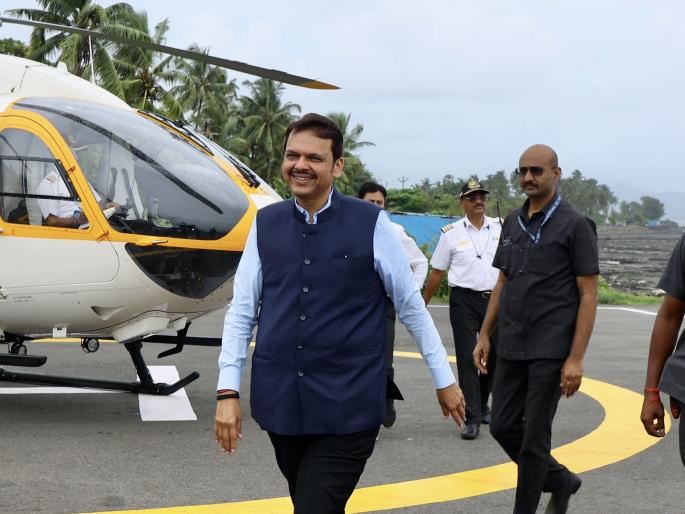 maharashtra assembly vidhan sabha election 2024 bjp dcm devendra fadnavis bag checked inspection by election officers at chandwad Helipad | देवेंद्र फडणवीसांची बॅग तपासली; चांदवड हेलिपॅडवर निवडणूक अधिकाऱ्यांकडून तपासणी maharashtra assembly vidhan sabha election 2024 bjp dcm devendra fadnavis bag checked inspection by election officers at chandwad Helipad | देवेंद्र फडणवीसांची बॅग तपासली; चांदवड हेलिपॅडवर निवडणूक अधिकाऱ्यांकडून तपासणी