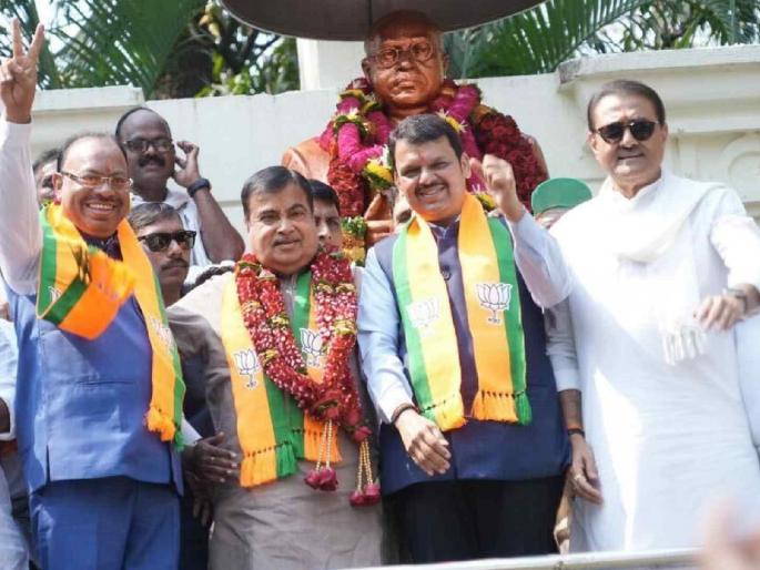 Devendra Fadnavis praised Nitin Gadkari work in Pm Modi Government and Viksit Bharat Initiative | नितीन गडकरी हे पंतप्रधान मोदींचे सरसेनापती, विक्रमी मतांनी निवडून द्या- देवेंद्र फडणवीस