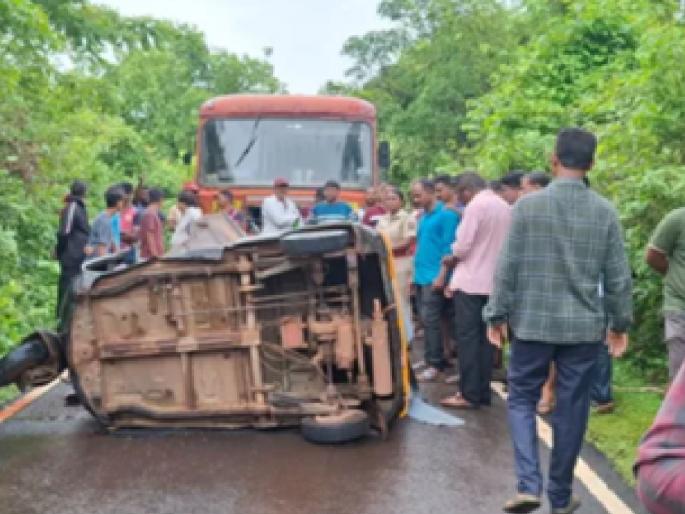 Four rickshaw drivers killed in accident involving ST rickshaw on Naringre Kotkamte road in Sindhudurg district | Sindhudurg: वर्षा पर्यटनावरून परतताना काळाचा घाला, एसटी-रिक्षाच्या धडकेत चार रिक्षा व्यावसायिक ठार