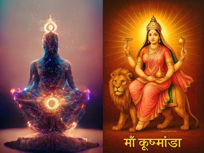 Navratri 2025: Goddess Kushmanda, whose radiance illuminated all directions, is remembered on the fourth day of Navratri! | Navratri 2025: जिच्या तेजातून दाही दिशा प्रकाशमान झाल्या, त्या देवी कुष्मांडाचे नवरात्रीच्या चौथ्या दिवशी स्मरण! Navratri 2025: Goddess Kushmanda, whose radiance illuminated all directions, is remembered on the fourth day of Navratri! | Navratri 2025: जिच्या तेजातून दाही दिशा प्रकाशमान झाल्या, त्या देवी कुष्मांडाचे नवरात्रीच्या चौथ्या दिवशी स्मरण!