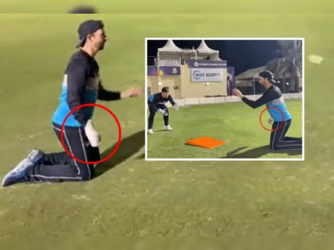 T20 World Cup final, NZ vs AUS : Injured Devon Conway turns mentor, helps Tim Seifert in practice drill ahead of T20 World Cup Final, Video | T20 World Cup final, NZ vs AUS : न्यूझीलंडचे खेळाडू 'ग्रेट' का आहेत, हे फोटोनं पुन्हा एकदा सिद्ध केलं; डेव्हॉन कॉनवे हात मोडूनही करतोय सहकाऱ्यांना मदत