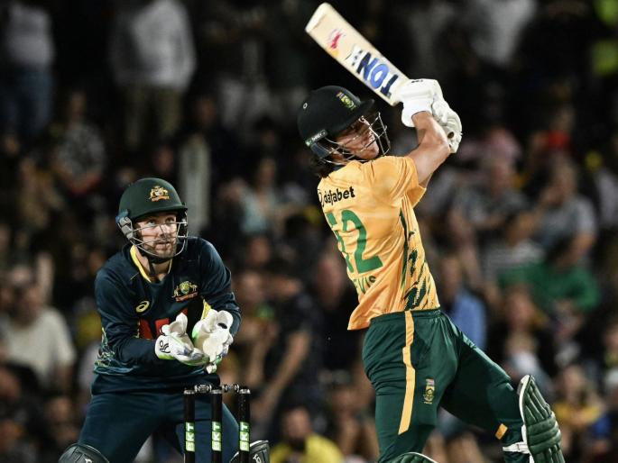 AUS vs SA 3rd T20I Dewald Brevis Hits Fastest Fifty Against Australia Break Ravi Bopara Record | Dewald Brevis Fastest Fifty Record : 'बेबी एबी'चं वादळी अर्धशतक; ११ वर्षांपूर्वीचा विक्रम मोडला