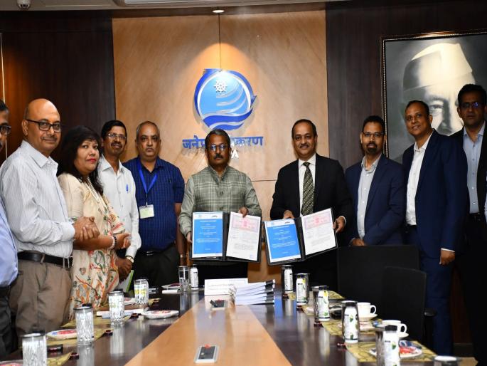 Signing of agreement for transfer of additional liquid cargo jetty of 11 million tonnes capacity of JNPA to JSW Company | जेएनपीएच्या ११ मिलियन टन क्षमतेची ॲडिशनल लिक्वीड कार्गो जेट्टी जेएसडब्ल्यू कंपनीला हस्तांतरित करण्याच्या करारावर स्वाक्षऱ्या Signing of agreement for transfer of additional liquid cargo jetty of 11 million tonnes capacity of JNPA to JSW Company | जेएनपीएच्या ११ मिलियन टन क्षमतेची ॲडिशनल लिक्वीड कार्गो जेट्टी जेएसडब्ल्यू कंपनीला हस्तांतरित करण्याच्या करारावर स्वाक्षऱ्या