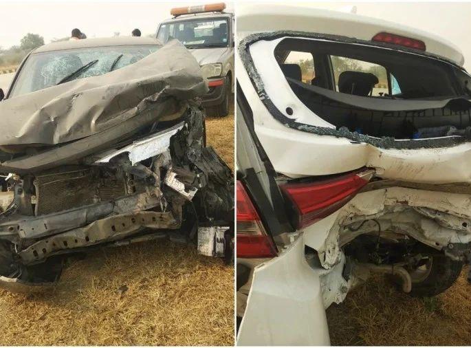 8 vehicles collided on Yamuna Expressway, dens fog killed 3 people | यमुना एक्स्प्रेस वेवर दाट धुके; 8 गाड्या एकमेकांवर आदळून अपघात, 3 ठार 8 vehicles collided on Yamuna Expressway, dens fog killed 3 people | यमुना एक्स्प्रेस वेवर दाट धुके; 8 गाड्या एकमेकांवर आदळून अपघात, 3 ठार