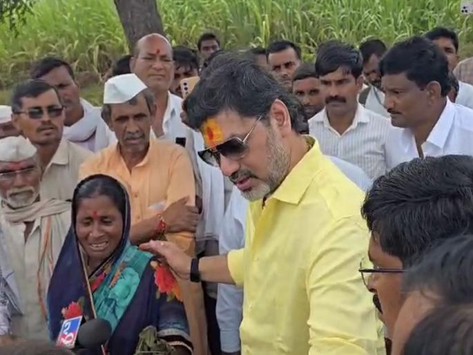 Beed Flood: Daughter's wedding is on Diwali, how will it be?... Female farmer breaks down in tears; Dhananjay Munde said, Akka, all the expenses are on me... | मुलीचे लग्न आहे दिवाळीत, कसं होईल ?... महिला शेतकऱ्याला अश्रू अनावर; धनंजय मुंडे म्हणाले, आक्का, सगळा खर्च माझा... Beed Flood: Daughter's wedding is on Diwali, how will it be?... Female farmer breaks down in tears; Dhananjay Munde said, Akka, all the expenses are on me... | मुलीचे लग्न आहे दिवाळीत, कसं होईल ?... महिला शेतकऱ्याला अश्रू अनावर; धनंजय मुंडे म्हणाले, आक्का, सगळा खर्च माझा...