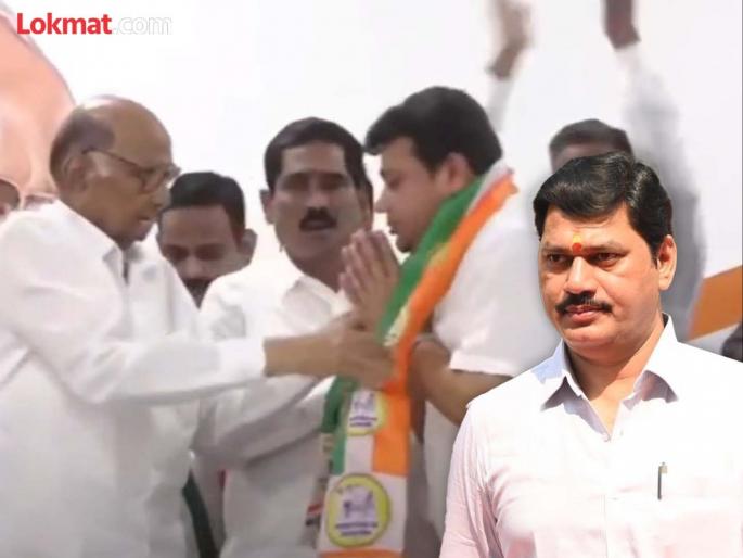 Rajebhau Phad from Parli joins Sharad Pawars NCP vs dhananjay munde | मुंडेंच्या परळीत पवारांची मोर्चेबांधणी: राजेभाऊ फड यांच्या हाती तुतारी; तिकीट मिळणार?