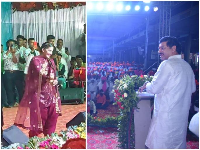 Sapna Chowdhurys performance at the Diwali get together Parli beed Opponents target Dhananjay Munde | परळीतील दिवाळी स्नेहमिलन कार्यक्रमात सपना चौधरीचे ठुमके; विरोधकांचा धनंजय मुंडेंवर निशाणा Sapna Chowdhurys performance at the Diwali get together Parli beed Opponents target Dhananjay Munde | परळीतील दिवाळी स्नेहमिलन कार्यक्रमात सपना चौधरीचे ठुमके; विरोधकांचा धनंजय मुंडेंवर निशाणा