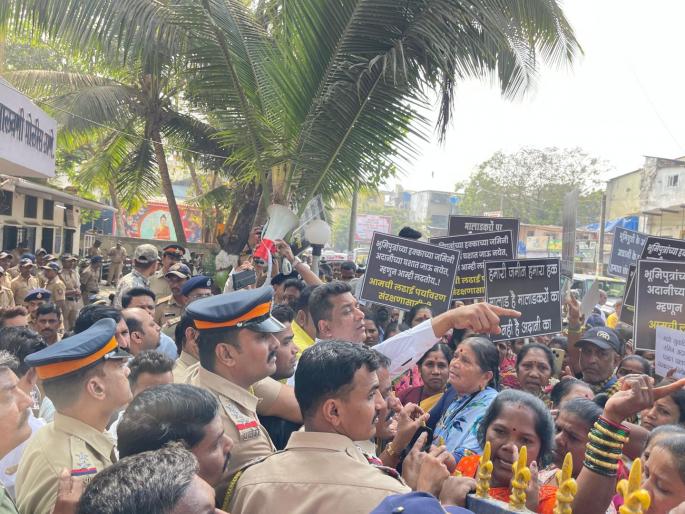 Aksa villagers oppose Dharavi rehabilitation project, chase away officials who came for counting | धारावी पुनर्वसन प्रकल्पास आक्सा गावकऱ्यांचा विरोध, मोजणीसाठी आलेल्या अधिकाऱ्यांना हुसकावले Aksa villagers oppose Dharavi rehabilitation project, chase away officials who came for counting | धारावी पुनर्वसन प्रकल्पास आक्सा गावकऱ्यांचा विरोध, मोजणीसाठी आलेल्या अधिकाऱ्यांना हुसकावले