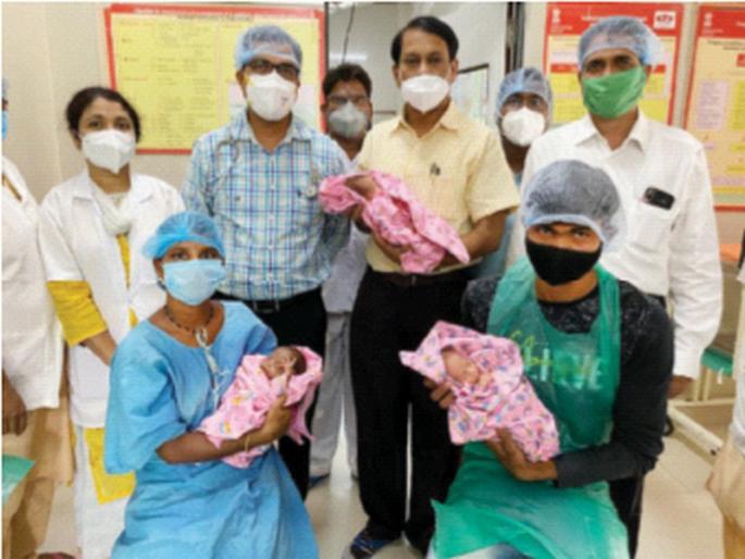 During the Corona period, three underweight children were given life | कोरोना काळात कमी वजनाच्या तीन बालकांना मिळाले जीवनदान During the Corona period, three underweight children were given life | कोरोना काळात कमी वजनाच्या तीन बालकांना मिळाले जीवनदान