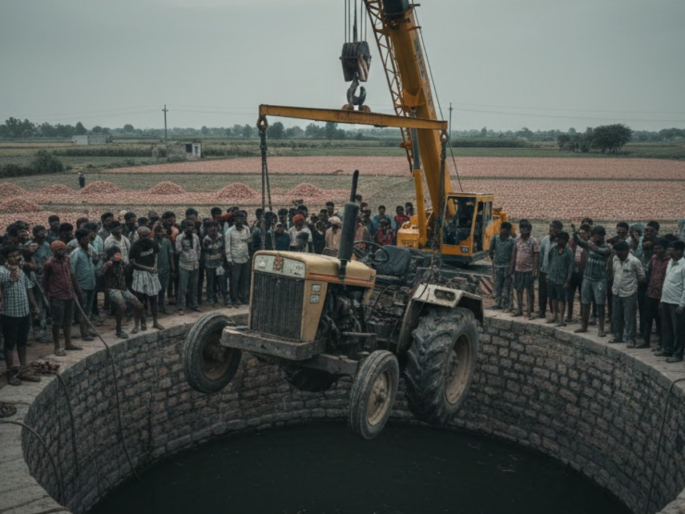 Tragedy in Dhule: Two Girls Drown After Tractor Rolls into 60-Foot Deep Well; One Child Rescued | Dhule: कांदा भरताना विपरीत घडलं, ट्रक्टरसह ३ चिमुकल्या विहिरीत बुडाल्या, आई-वडिलांचा टाहो! Tragedy in Dhule: Two Girls Drown After Tractor Rolls into 60-Foot Deep Well; One Child Rescued | Dhule: कांदा भरताना विपरीत घडलं, ट्रक्टरसह ३ चिमुकल्या विहिरीत बुडाल्या, आई-वडिलांचा टाहो!