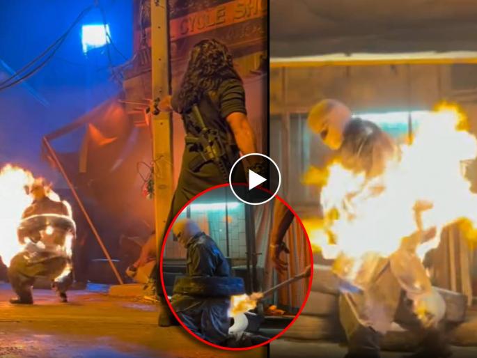 dhurandhar 2 ranveer singh action scene bts video goes viral | व्यक्तीला खरोखर आग लावली, तो सेटवरच पळत सुटला अन्...; 'धुरंधर २'च्या 'त्या' सीनचा अंगावर काटा आणणारा BTS व्हिडीओ dhurandhar 2 ranveer singh action scene bts video goes viral | व्यक्तीला खरोखर आग लावली, तो सेटवरच पळत सुटला अन्...; 'धुरंधर २'च्या 'त्या' सीनचा अंगावर काटा आणणारा BTS व्हिडीओ