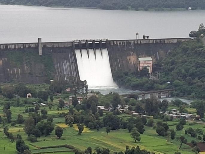 pune rain news five gates of Dimbhe Dam opened; Ghod river floods; Alert issued to villages along the river | डिंभे धरणाचे पाच दरवाजे उघडले; घोड नदीला पूर;नदीकाठच्या गावांना सतर्कतेचा इशारा pune rain news five gates of Dimbhe Dam opened; Ghod river floods; Alert issued to villages along the river | डिंभे धरणाचे पाच दरवाजे उघडले; घोड नदीला पूर;नदीकाठच्या गावांना सतर्कतेचा इशारा