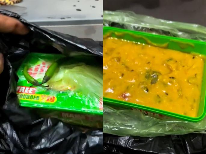 desi mom hacks tiffin with kitchen dish wash soap box netizens emotional hack trends video viral in social media | आई गं, काय प्रकार! साबणाच्या डब्यात कुणी मुलाला कढी घालून देतं का, व्हायरल व्हिडिओ