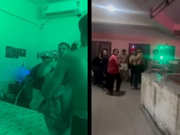 Dehradun doctors hostel party video half-naked at midnight; Misbehavior with police | मध्यरात्री डॉक्टरांची अर्धनग्न अवस्थेत पार्टी; पोलिसांशी गैरवर्तन, Video व्हायरल... Dehradun doctors hostel party video half-naked at midnight; Misbehavior with police | मध्यरात्री डॉक्टरांची अर्धनग्न अवस्थेत पार्टी; पोलिसांशी गैरवर्तन, Video व्हायरल...