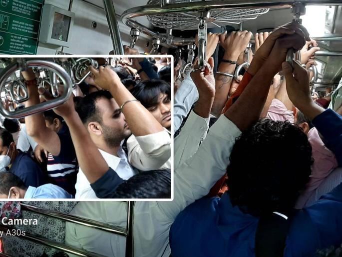 Technical failure in Dombivli -CSMT AC local between Thane railway station Fan, AC suddenly stopped working | AC लोकलमध्ये ठाणे रेल्वे स्थानकादरम्यान तांत्रिक बिघाड, तुडुंब गर्दी; फॅन, एसी अचानक बंद Technical failure in Dombivli -CSMT AC local between Thane railway station Fan, AC suddenly stopped working | AC लोकलमध्ये ठाणे रेल्वे स्थानकादरम्यान तांत्रिक बिघाड, तुडुंब गर्दी; फॅन, एसी अचानक बंद