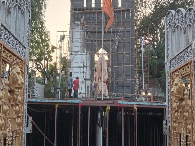 Replica of the Mahadarwaja at Sangli Raigad, various programs on the occasion of Shiva's coronation | सांगलीत रायगडावरील महादरवाजाची प्रतिकृती, शिवराज्याभिषेकानिमित्त विविध कार्यक्रम
