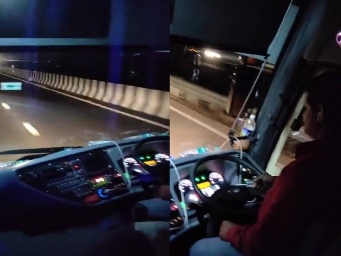 Watching video while driving, driver's neck, case registered |  वाहन चालवताना व्हिडीओ पाहणे चालकाच्या अंगलट, गुन्हा दाखल Watching video while driving, driver's neck, case registered |  वाहन चालवताना व्हिडीओ पाहणे चालकाच्या अंगलट, गुन्हा दाखल