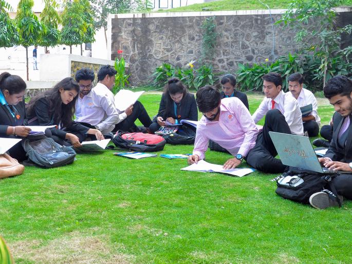 A study made in the garden without sitting for hours | तासं-तास रिडींगला न बसता बागेतच बनविली अभ्यासिका A study made in the garden without sitting for hours | तासं-तास रिडींगला न बसता बागेतच बनविली अभ्यासिका