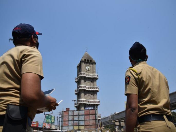Patrolling by drone from police during lockdown | लॉकडाऊनदरम्यान पोलिसांकडून ड्रोनद्वारे पेट्रोलिंग