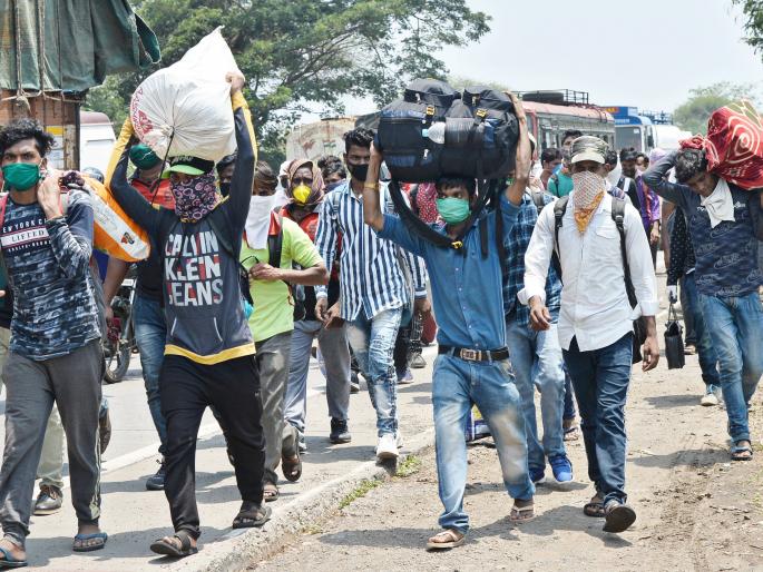 CoronaVirus Lockdown: Four and a half hundred foreigners went home unlicensed from Satara | CoronaVirus Lockdown : साताऱ्यातून साडेचारशे परप्रांतीय विनापरवाना गेले घरी