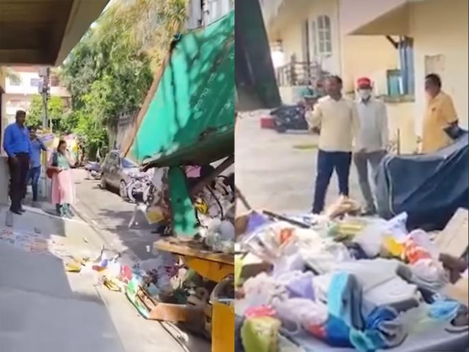 Dump Garbage On Bengaluru Streets Civic Body Will Toss It Back To You Bengaluru’s Bold Clean-Up Drive Those Who Litter Now Face Trash at Their Own Doorsteps | घंटागाडीनेच दारात आणून टाकला कचरा! ‘अशी’ शिकवली अद्दल, पाहा स्वच्छतेचा व्हायरल धडा...