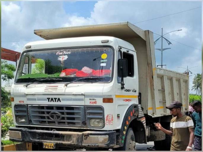 A speeding dumper crushed 17 sheep; Incident on Bypass in Baramati city | भरधाव वेगाने जाणाऱ्या डंपरने १७ मेंंढ्या चिरडल्या; बारामती शहरातील बाह्यवळण मार्गावरील घटना A speeding dumper crushed 17 sheep; Incident on Bypass in Baramati city | भरधाव वेगाने जाणाऱ्या डंपरने १७ मेंंढ्या चिरडल्या; बारामती शहरातील बाह्यवळण मार्गावरील घटना