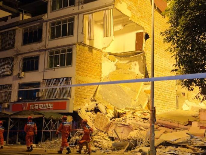 Earthquake In china Powerful 5.2 magnitude earthquake hits China! Buildings collapse due to severe tremors, two dead | Earthquake In china : चीनमध्ये ५.२ तीव्रतेचा शक्तिशाली भूकंप! भीषण हादऱ्यांनी इमारती जमीनदोस्त, दोघांचा मृत्यू Earthquake In china Powerful 5.2 magnitude earthquake hits China! Buildings collapse due to severe tremors, two dead | Earthquake In china : चीनमध्ये ५.२ तीव्रतेचा शक्तिशाली भूकंप! भीषण हादऱ्यांनी इमारती जमीनदोस्त, दोघांचा मृत्यू