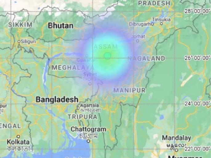 earthquake f magnitude 4 0 richter scale occurred in nagaon assam | आसामच्या नागावमध्ये भूकंपाचे धक्के, 4.0 रिश्टर स्केल तीव्रता; नागरिकांनी घर सोडली earthquake f magnitude 4 0 richter scale occurred in nagaon assam | आसामच्या नागावमध्ये भूकंपाचे धक्के, 4.0 रिश्टर स्केल तीव्रता; नागरिकांनी घर सोडली