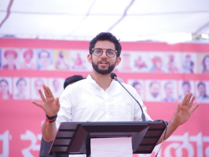 Maharashtra Election 2019: 'Last time there were 63 MLAs, please bless twice for election' Says Aditya Thackeray | Maharashtra Election 2019: 'गेल्यावेळी ६३ आमदार होते यंदा दुप्पट निवडून येण्यासाठी आशीर्वाद द्या'  Maharashtra Election 2019: 'Last time there were 63 MLAs, please bless twice for election' Says Aditya Thackeray | Maharashtra Election 2019: 'गेल्यावेळी ६३ आमदार होते यंदा दुप्पट निवडून येण्यासाठी आशीर्वाद द्या'