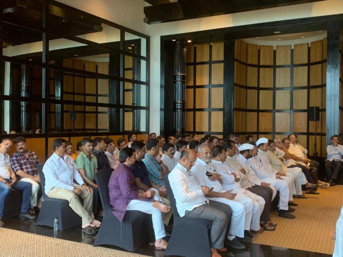 Maharashtra CM: NCP MLAs changed place to prevent factionalism? 'Stay' in two hotels | Maharashtra CM: गटबाजी टाळण्यासाठी राष्ट्रवादी आमदारांचे ठिकाण बदललं? 'या' दोन हॉटेलमध्ये करणार मुक्काम Maharashtra CM: NCP MLAs changed place to prevent factionalism? 'Stay' in two hotels | Maharashtra CM: गटबाजी टाळण्यासाठी राष्ट्रवादी आमदारांचे ठिकाण बदललं? 'या' दोन हॉटेलमध्ये करणार मुक्काम