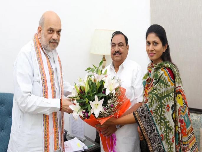 Will Eknath Khadse join BJP? Amit Shah met with Raksha Khadse and Eknath Khadse | एकनाथ खडसे भाजपमध्ये प्रवेश करणार? रक्षा खडसेंसोबत घेतली अमित शाहांची भेट! Will Eknath Khadse join BJP? Amit Shah met with Raksha Khadse and Eknath Khadse | एकनाथ खडसे भाजपमध्ये प्रवेश करणार? रक्षा खडसेंसोबत घेतली अमित शाहांची भेट!