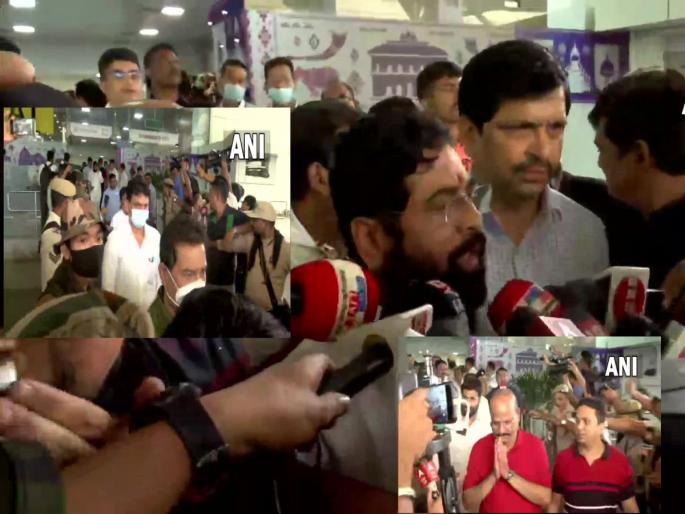 Eknath Shinde: Shiv Sena rebel minister along with Eknath Shinde, MLA arrives in Guwahati, leaves for unknown place | Eknath Shinde: एकनाथ शिंदेंसह शिवसेनेचे बंडखोर मंत्री, आमदार गुवाहाटीत दाखल, अज्ञात स्थळी रवाना Eknath Shinde: Shiv Sena rebel minister along with Eknath Shinde, MLA arrives in Guwahati, leaves for unknown place | Eknath Shinde: एकनाथ शिंदेंसह शिवसेनेचे बंडखोर मंत्री, आमदार गुवाहाटीत दाखल, अज्ञात स्थळी रवाना