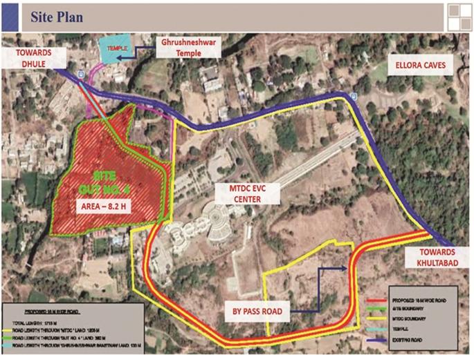 Bypass to be built near Ghrishneshwar temple at a cost of Rs 43 crore; Plan increased from Rs 112 crore to Rs 210 crore | वेरूळच्या घृष्णेश्वर मंदिरालगत होणार ४३ कोटींतून ‘बायपास’; आराखडा ११२ वरून २१० कोटींवर Bypass to be built near Ghrishneshwar temple at a cost of Rs 43 crore; Plan increased from Rs 112 crore to Rs 210 crore | वेरूळच्या घृष्णेश्वर मंदिरालगत होणार ४३ कोटींतून ‘बायपास’; आराखडा ११२ वरून २१० कोटींवर