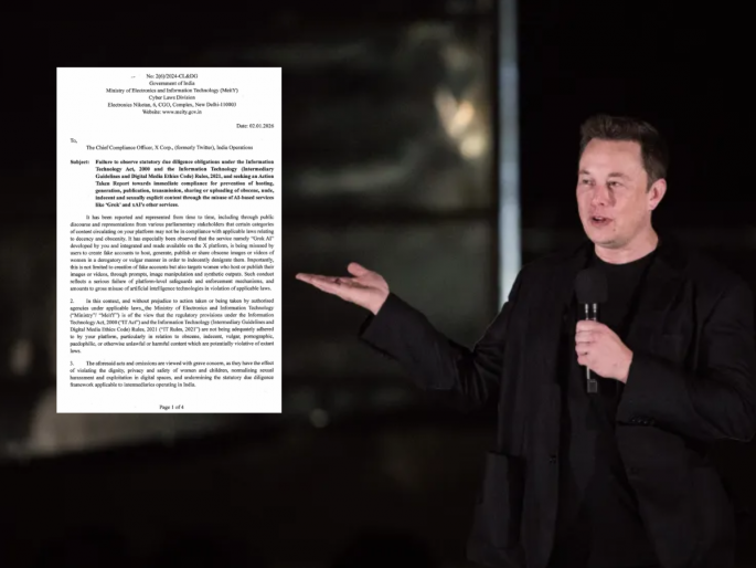 Centre issues strict notice to Elon Musk-led X over obscene, sexually explicit content on Grok AI | Obscene Content: अश्लील कंटेंटवरून सरकारचा एलन मस्क यांना इशारा, ७२ तासांत मागितला अहवाल! Centre issues strict notice to Elon Musk-led X over obscene, sexually explicit content on Grok AI | Obscene Content: अश्लील कंटेंटवरून सरकारचा एलन मस्क यांना इशारा, ७२ तासांत मागितला अहवाल!