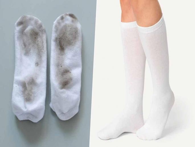 How to Clean Socks Properly : How To Properly Clean White Socks | मुलांच्या युनिफॉर्मचे पांढरे मोजे मळकट-काळेकुट्ट झालेत? ५ सोपे हॅक्स, नव्यासारखे पांढरेशुभ्र दिसतील सॉक्स