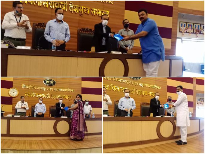 Bhiwandi Municipal corporation's 4 ward committee chairperson Election done without any objection and RPI Ekatavadi Wins in Ward Committee One | भिवंडी पालिकेच्या ४ प्रभाग समिती सभापती पदाच्या निवडणुका बिनविरोध; प्रभाग समिती एकमध्ये आरपीआय एकतावादी विजयी  Bhiwandi Municipal corporation's 4 ward committee chairperson Election done without any objection and RPI Ekatavadi Wins in Ward Committee One | भिवंडी पालिकेच्या ४ प्रभाग समिती सभापती पदाच्या निवडणुका बिनविरोध; प्रभाग समिती एकमध्ये आरपीआय एकतावादी विजयी