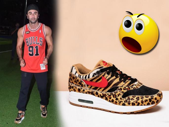 Know price of ranbir kapoor animal print shoes | रणबीर कपूर अफेअरमुळे नाहीतर शूजमुळे चर्चेत; असं काय आहे खास?, जाणून घ्या Know price of ranbir kapoor animal print shoes | रणबीर कपूर अफेअरमुळे नाहीतर शूजमुळे चर्चेत; असं काय आहे खास?, जाणून घ्या