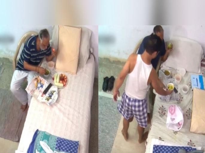 Satyendar Jain's video of eating in jail goes viral | सत्येंद्र जैन यांचा तुरुंगात जेवणाचा व्हिडीओ व्हायरल Satyendar Jain's video of eating in jail goes viral | सत्येंद्र जैन यांचा तुरुंगात जेवणाचा व्हिडीओ व्हायरल