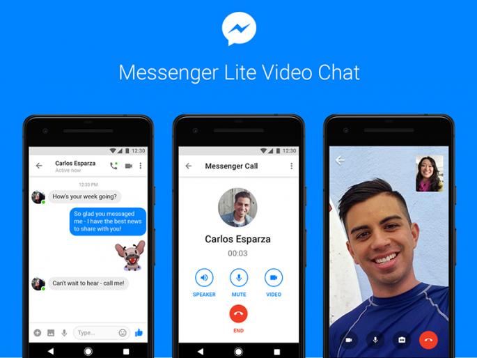 Online chatting feature in Facebook light messenger | फेसबुक मॅसेंजर लाईटमध्ये व्हिडीओ चॅटिंगची सुविधा Online chatting feature in Facebook light messenger | फेसबुक मॅसेंजर लाईटमध्ये व्हिडीओ चॅटिंगची सुविधा