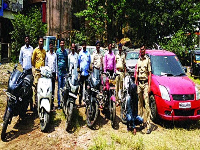 Saraiat vehicle trailer gang arrested | सराईत वाहनचोर टोळीला अटक Saraiat vehicle trailer gang arrested | सराईत वाहनचोर टोळीला अटक