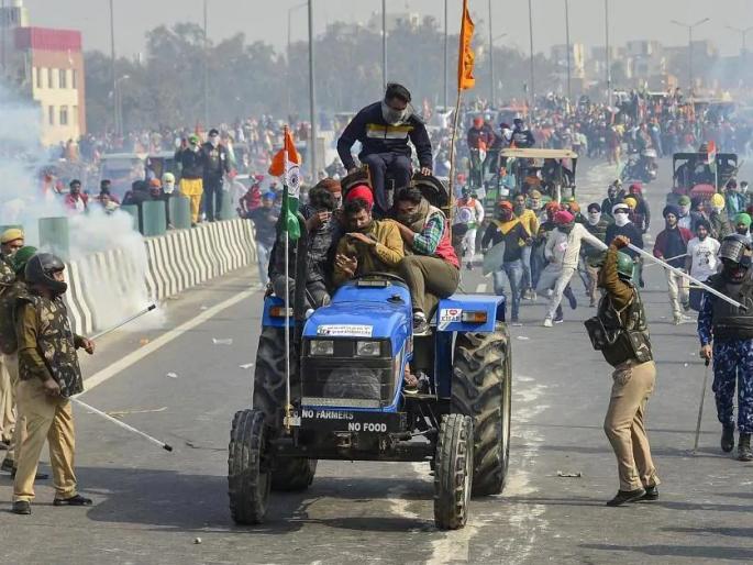 central government defence delhi police in use of tear gas and resorting to lathi charge | शेतकऱ्यांवर कारवाई करण्याशिवाय पोलिसांकडे पर्याय नव्हता; सरकारची संसदेत माहिती central government defence delhi police in use of tear gas and resorting to lathi charge | शेतकऱ्यांवर कारवाई करण्याशिवाय पोलिसांकडे पर्याय नव्हता; सरकारची संसदेत माहिती