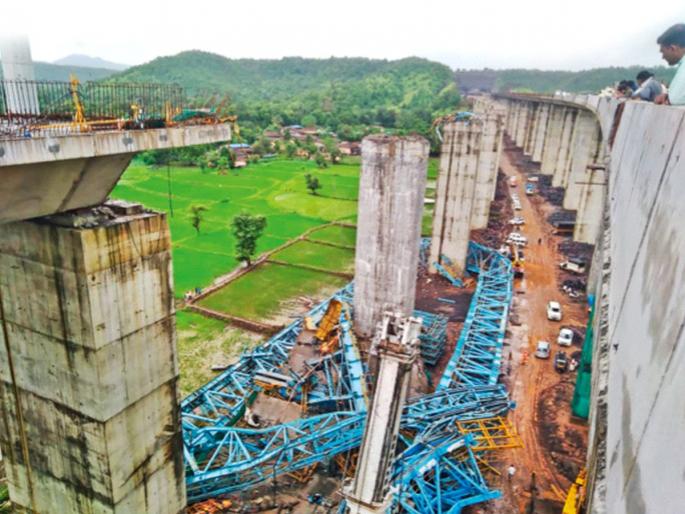 Steel skeleton collapses on Samriddhi Highway in Thane district; In moments 20 workers died 3 were injured | समृद्धी महामार्गावर ‘काळ’रात्र; ठाणे जिल्ह्यात ‘पोलादी’ सांगाडा कोसळला; क्षणांत कामगारांचा चेंदामेंदा, २० ठार, ०३ जखमी Steel skeleton collapses on Samriddhi Highway in Thane district; In moments 20 workers died 3 were injured | समृद्धी महामार्गावर ‘काळ’रात्र; ठाणे जिल्ह्यात ‘पोलादी’ सांगाडा कोसळला; क्षणांत कामगारांचा चेंदामेंदा, २० ठार, ०३ जखमी