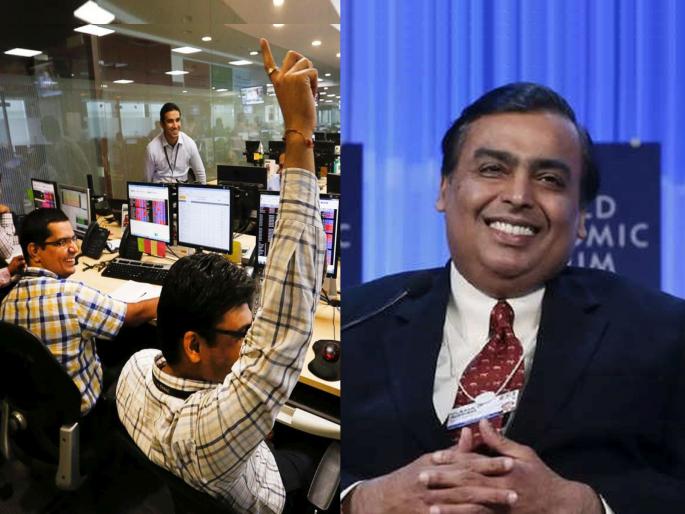 Sensex took a big jump over 1000 points, shares of Ambani's company became a rocket | सेन्सेक्सनं घेतली 1000 अंकांची मोठी उडी, अंबानींच्या कंपनीचा शेअर बनला रॉकेट, गुंतवणूकदार मालामाल