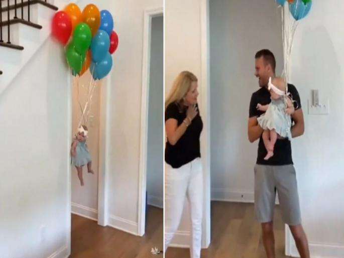 papa did a prank with baby daughter mother got shocked video goes viral | वडिलांनी चिमुकलीला घेऊन केली अशी विचित्र मस्करी, की व्हिडिओ पाहुन तुम्ही म्हणाल, काय बाप आहे हा? papa did a prank with baby daughter mother got shocked video goes viral | वडिलांनी चिमुकलीला घेऊन केली अशी विचित्र मस्करी, की व्हिडिओ पाहुन तुम्ही म्हणाल, काय बाप आहे हा?