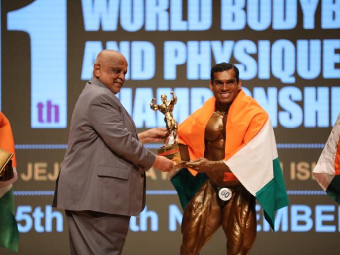 Sagar Katurde won gold medal in Mr. World bodybuilding competition | मि.वर्ल्डमध्ये सागर कातुर्डेने जिंकले सुवर्णपदक Sagar Katurde won gold medal in Mr. World bodybuilding competition | मि.वर्ल्डमध्ये सागर कातुर्डेने जिंकले सुवर्णपदक